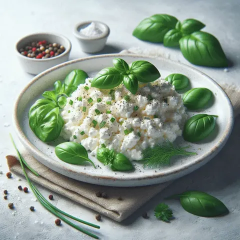 Cottage cheese with herbs