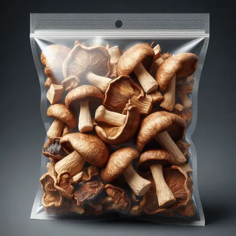 Dried white mushrooms