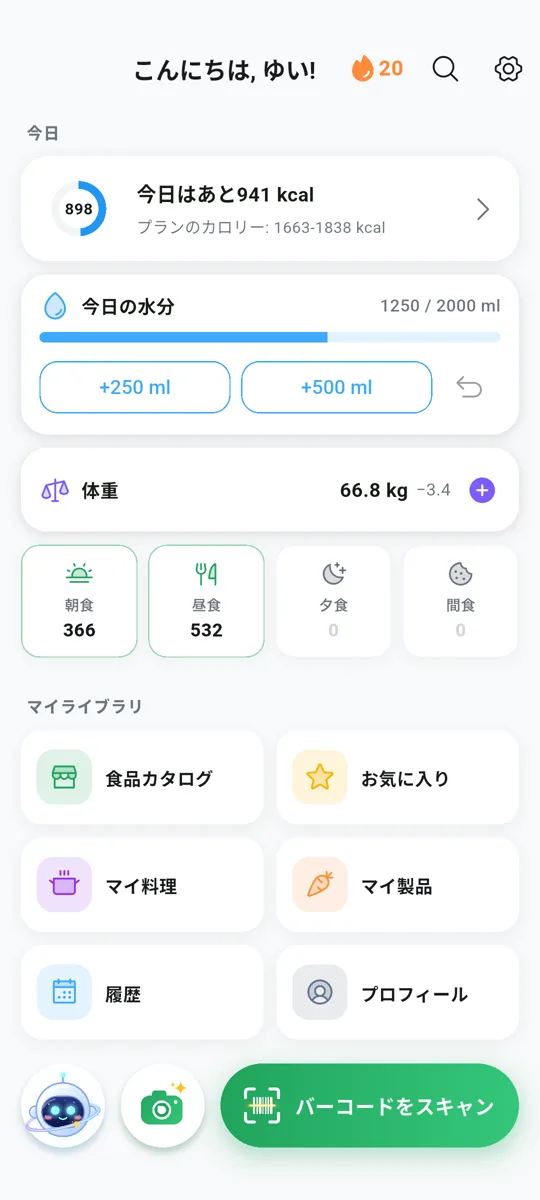 食事記録とPFCバランス