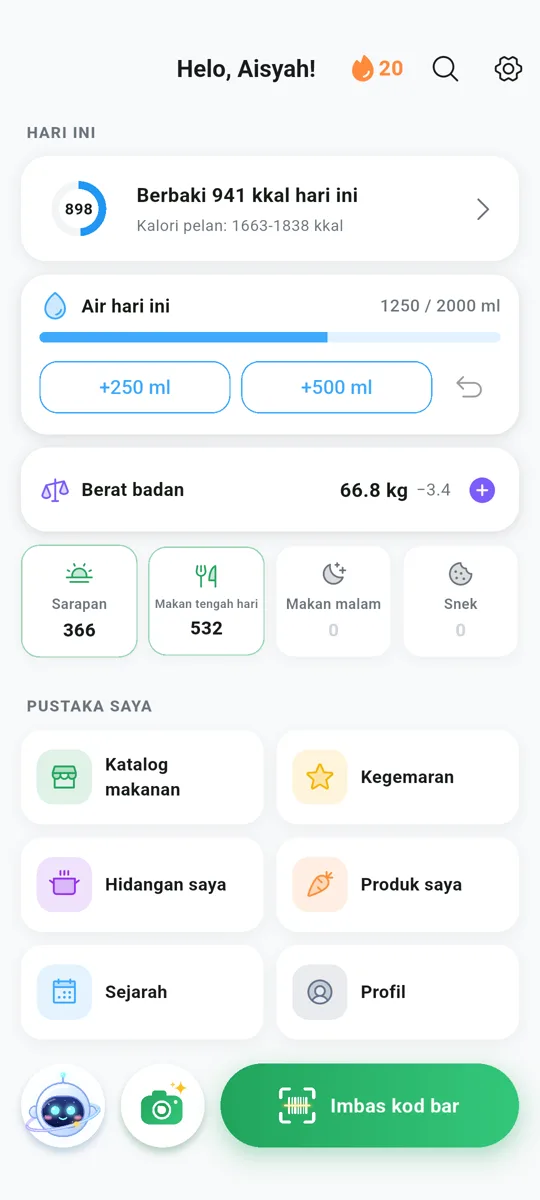 Diari makanan dan makro