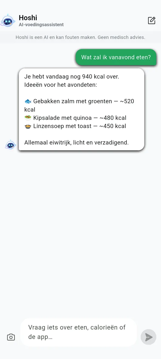 Hoshi, jouw AI-voedingsassistent