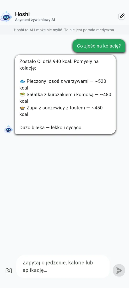 Hoshi — twój asystent żywieniowy AI
