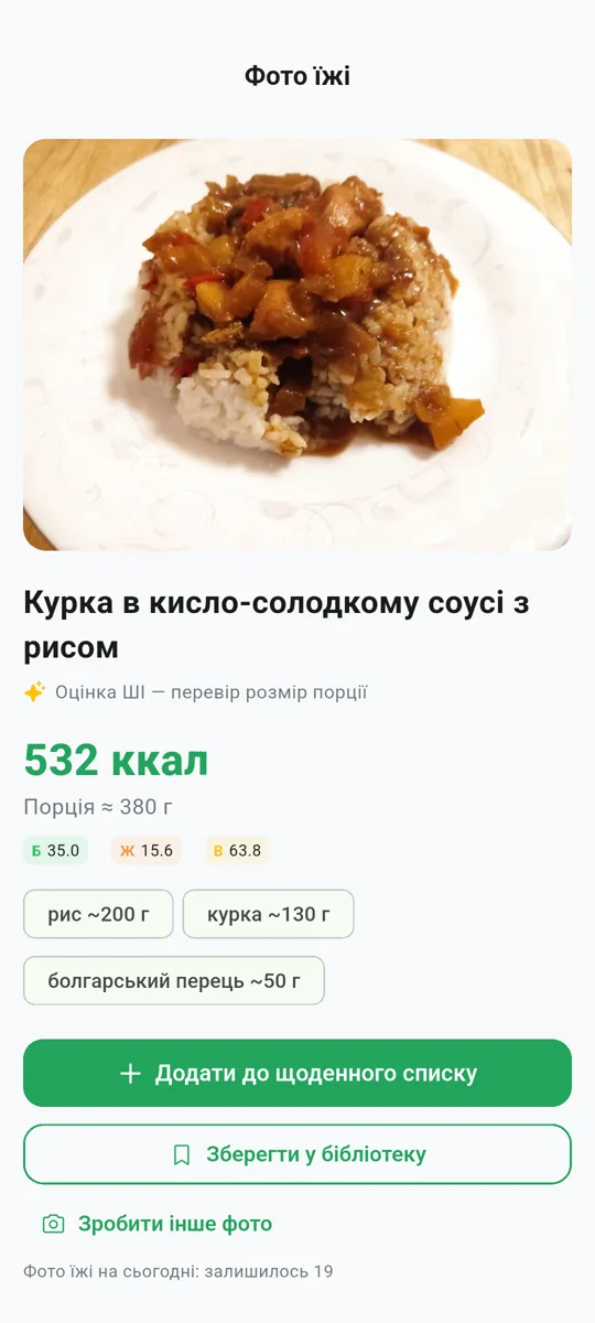 Калорії по фото